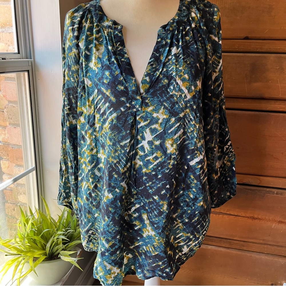Beach Lunch Lounge XL Boho Top Tie Dyed Look